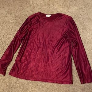 Silky Maroon Blouse